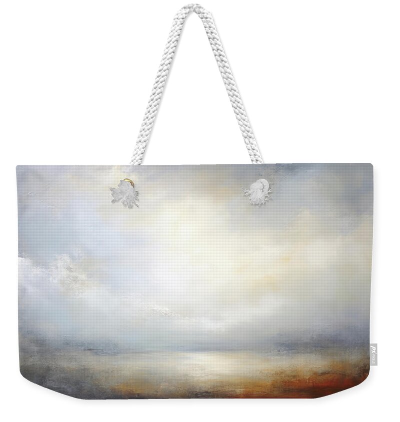 Wide Open Spaces Weekender Tote Bag featuring the painting Wide Open Spaces Cool Whisper by Jai Johnson