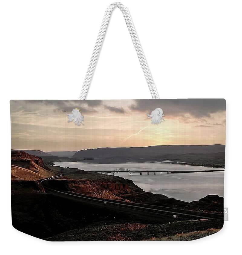 Columbia River Weekender Tote Bag featuring the photograph Wild Horse Lookout - Washington by DArcy Evans