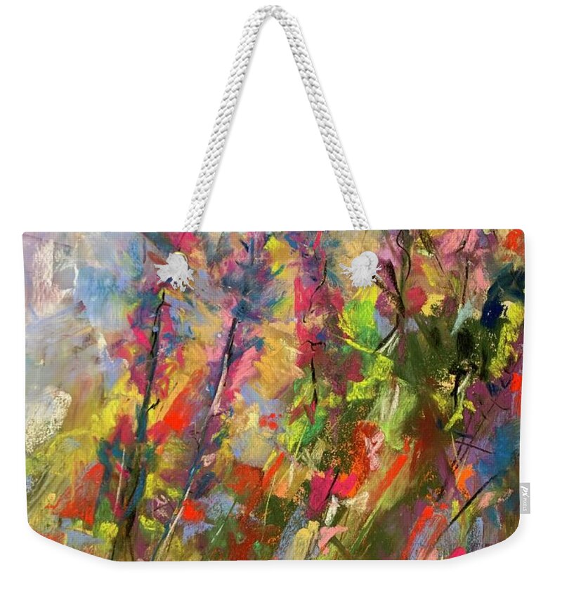 Floral Weekender Tote Bag featuring the painting Wildest Dreams by Bonny Butler