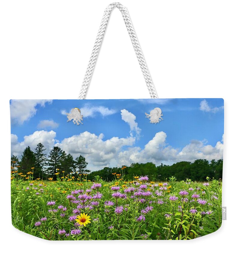 Wildflower Weekender Tote Bag featuring the photograph Wildflower Glory by Sarah Lilja