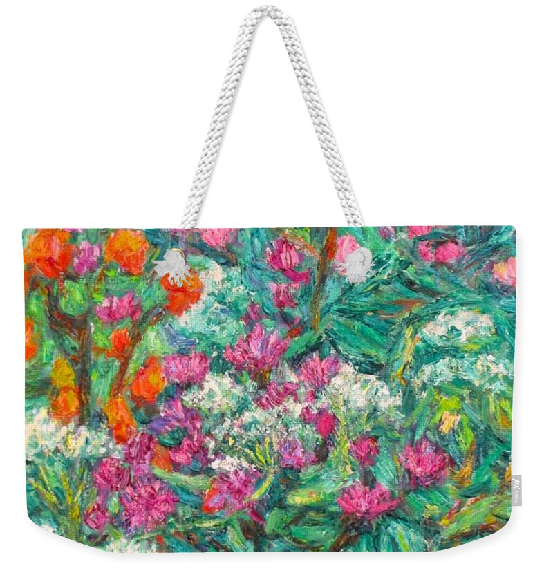 Wildflowers Weekender Tote Bag featuring the painting Wildwood Beauty by Kendall Kessler