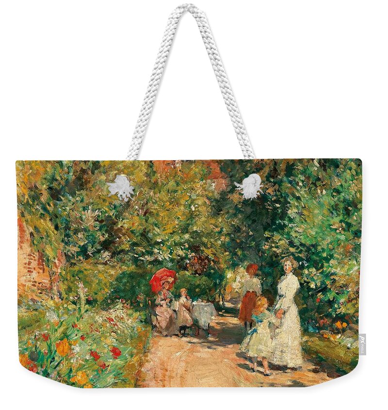 Vector Weekender Tote Bag featuring the painting William Christian Symons London by MotionAge Designs