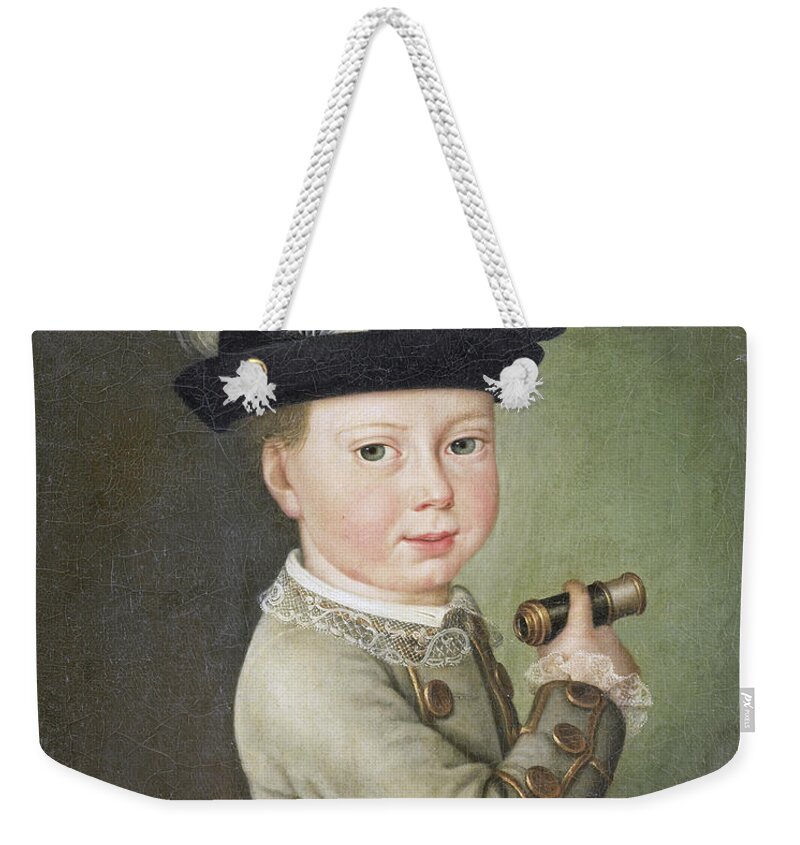 Anonymous Weekender Tote Bag featuring the painting William George Frederick, Prince of Orange-Nassau, as a Child by Anonymous
