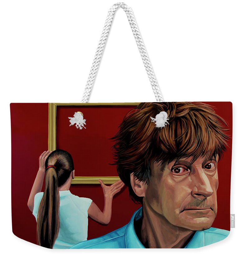 Schippers Weekender Tote Bag featuring the painting Wim T Schippers Painting by Paul Meijering