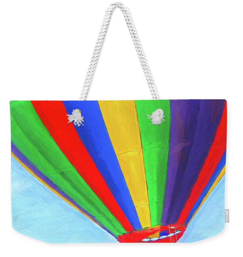 Balloon Race Weekender Tote Bag featuring the digital art Wind Blown by Kevin Lane