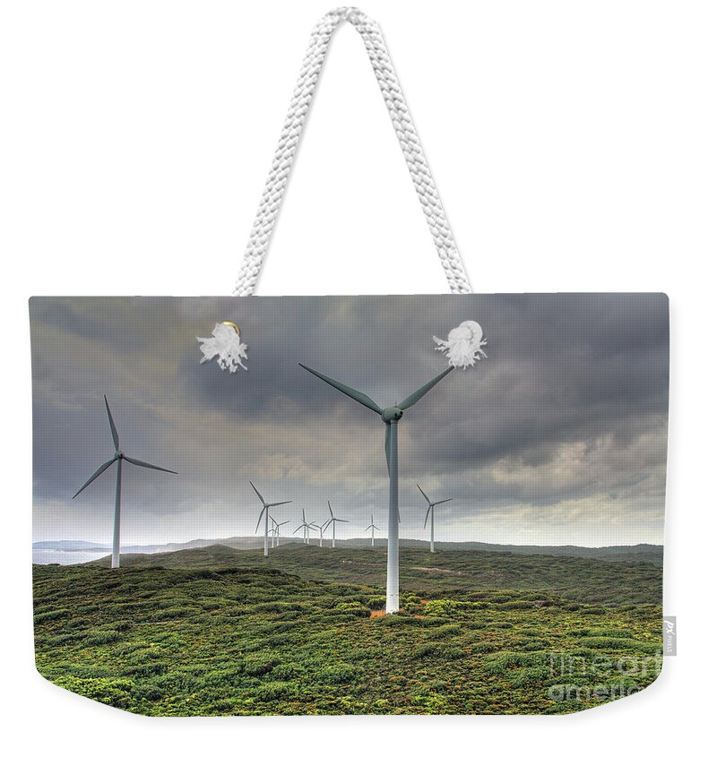 Wind Farm Weekender Tote Bag featuring the photograph Wind Farm, Albany, Western Australia by Elaine Teague