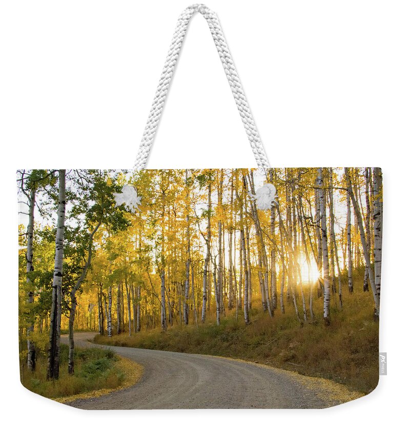 Colorado Weekender Tote Bag featuring the photograph Winding Road by Wesley Aston