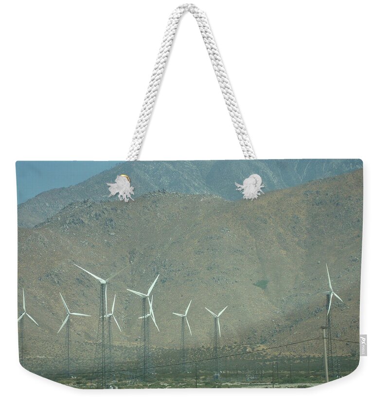 Windmill Weekender Tote Bag featuring the photograph Windmills of Palm Springs by Roxy Rich