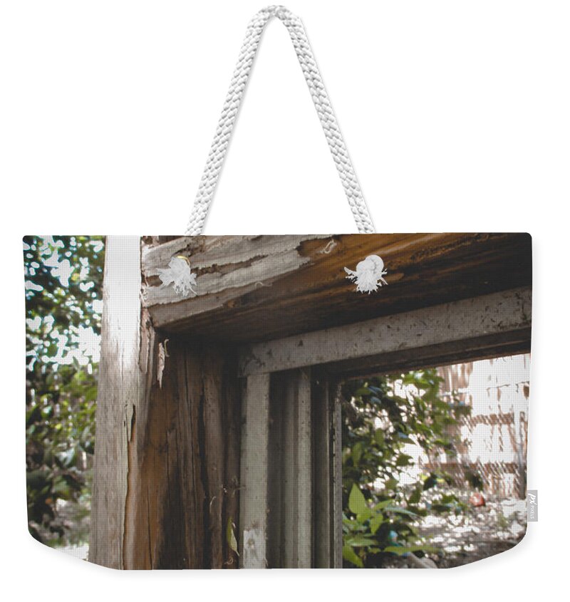 Window Weekender Tote Bag featuring the photograph Window Frame That Was by W Craig Photography