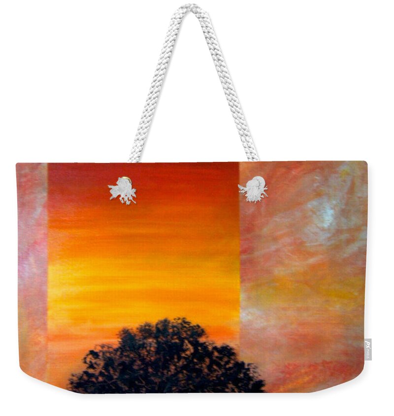 Acrylic Painting Weekender Tote Bag featuring the painting Windows #12 by William Renzulli