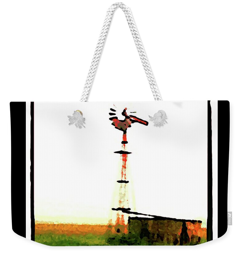 South Africa Weekender Tote Bag featuring the digital art Windpomp by Tamantha Williams