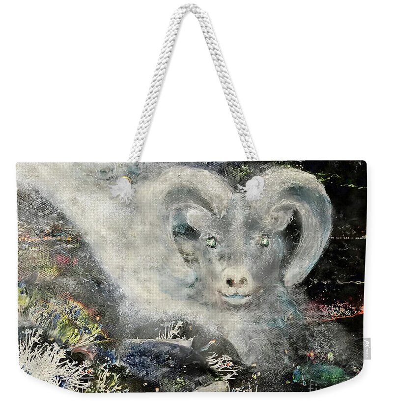 Clouds Of Change Weekender Tote Bag featuring the painting Mists of Change by Bonnie Marie