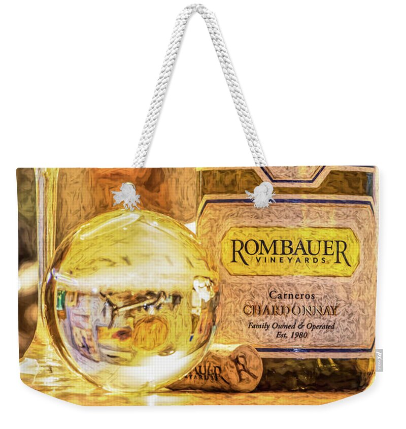 Wine Art Weekender Tote Bag featuring the photograph Wine Bottle Art by David Letts