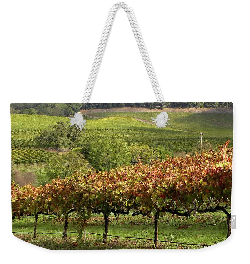 Sonoma Weekender Tote Bag featuring the photograph Wine Country by Kerry Obrist