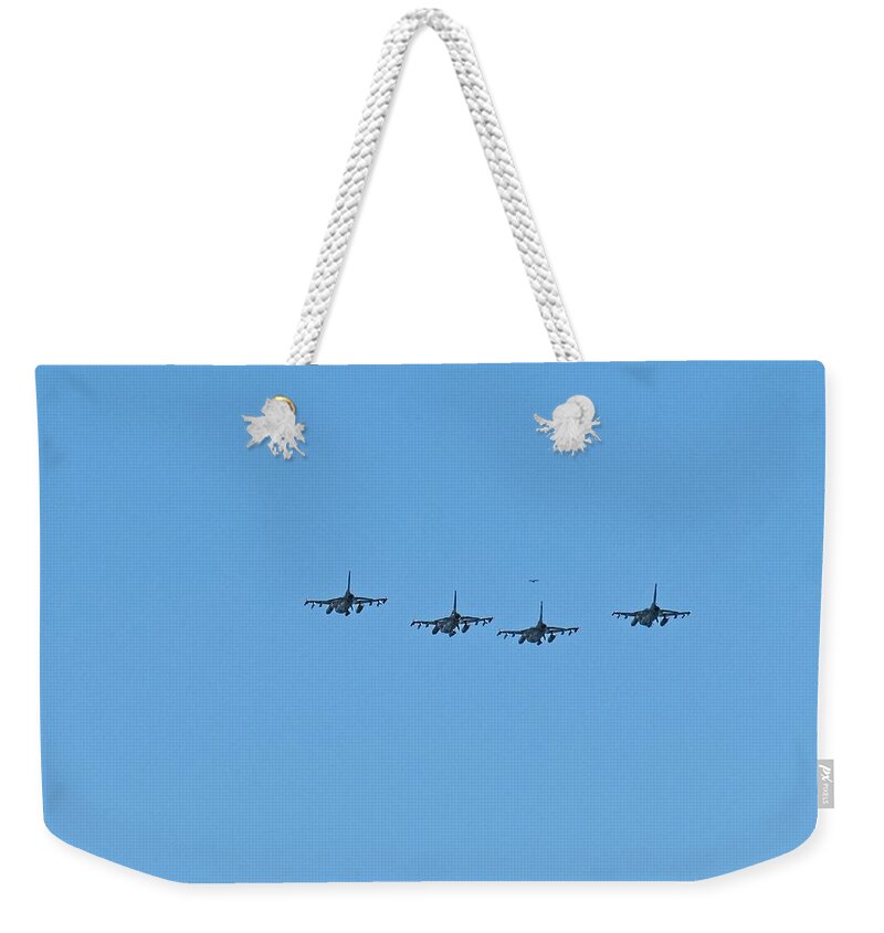 Madison Weekender Tote Bag featuring the photograph Wings Over Wisconsin - Madison by Steven Ralser