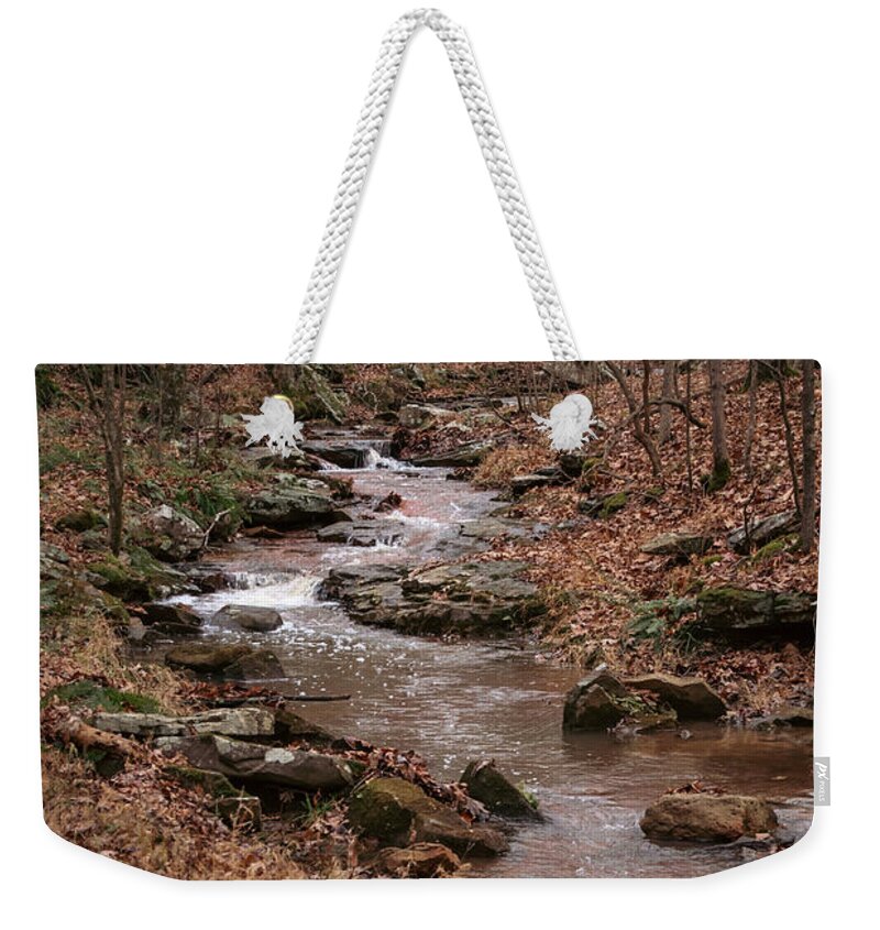 Creek Weekender Tote Bag featuring the photograph Winter Creek by Grant Twiss