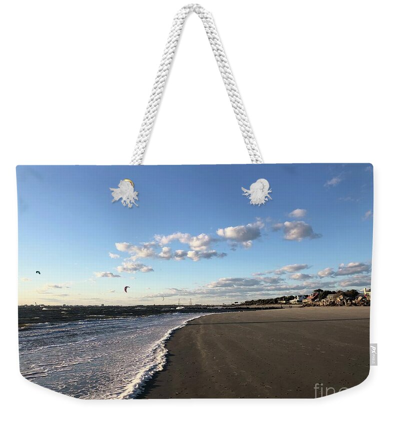 Sea Weekender Tote Bag featuring the photograph Winter Evenig by Flavia Westerwelle