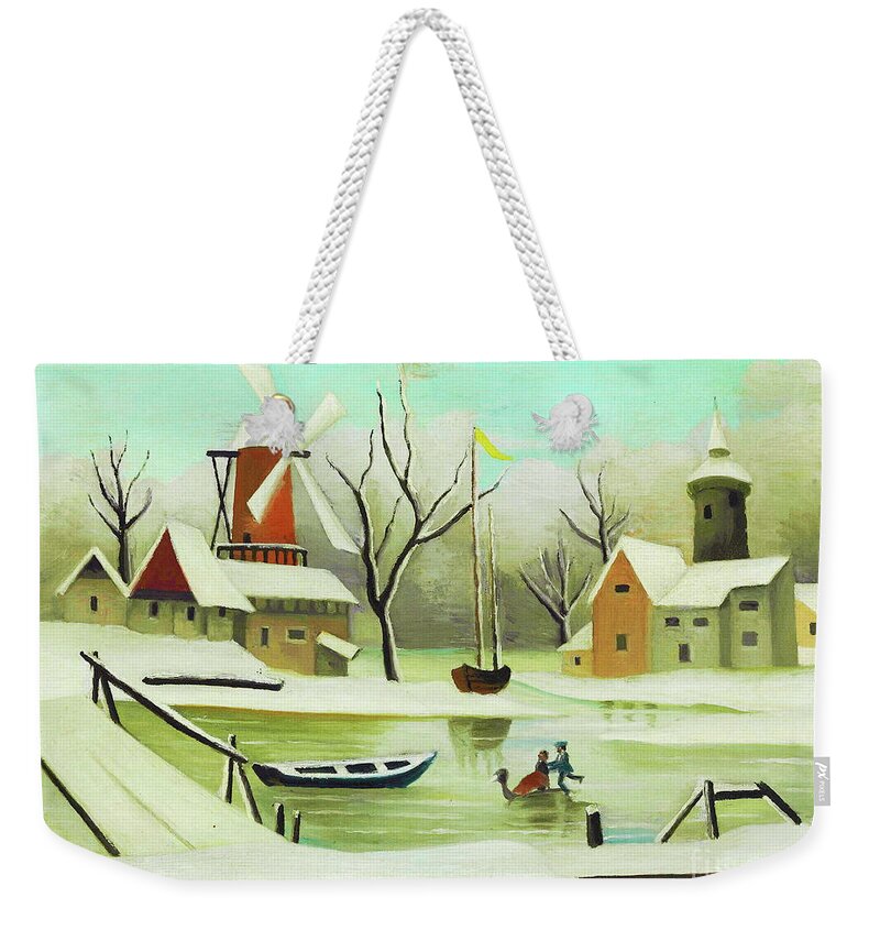 Winter Weekender Tote Bag featuring the painting Winter by Henri Rousseau