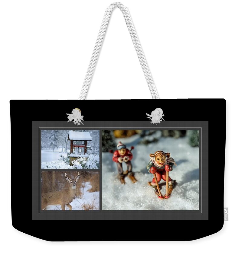 Winter Weekender Tote Bag featuring the photograph Winter in Deer Country by Nancy Ayanna Wyatt