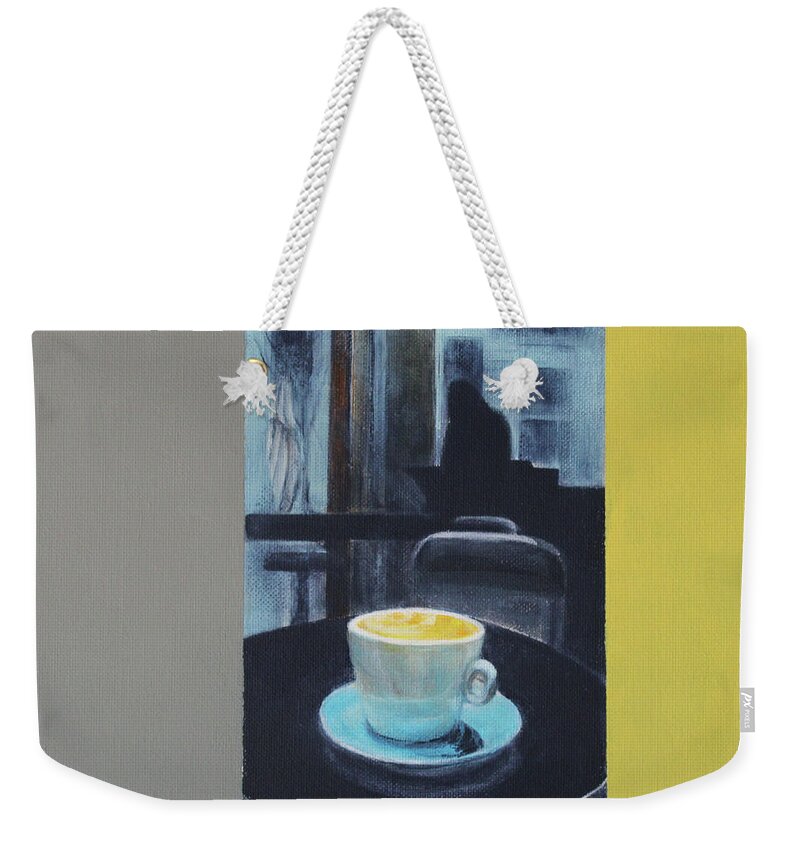 Coffee Art Weekender Tote Bag featuring the painting Winter Morning Cuppa by Jane See