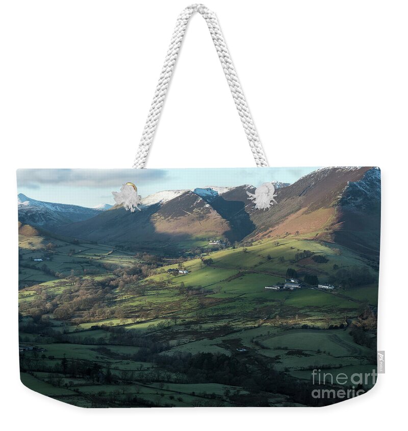 Cumbria Weekender Tote Bag featuring the photograph Winter Mountains, Cumbria by Perry Rodriguez