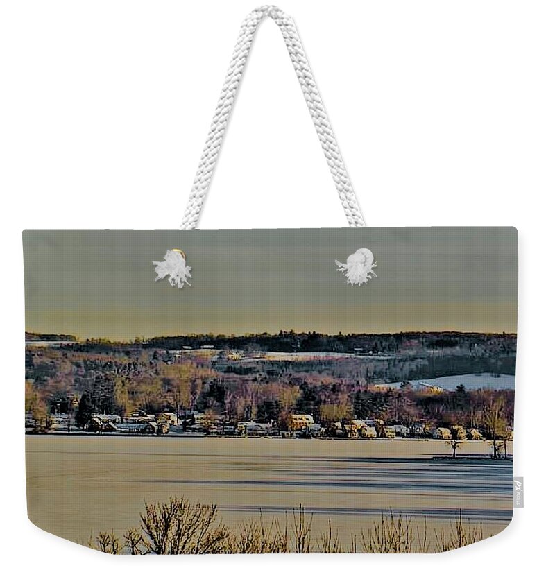 Winter Weekender Tote Bag featuring the photograph Winter Set by John Anderson