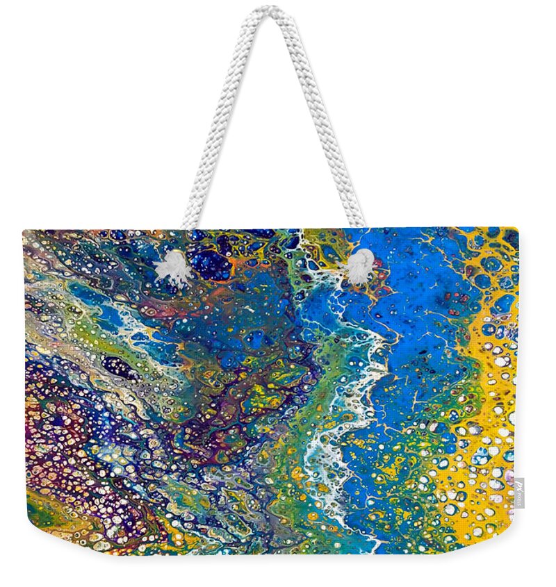  Weekender Tote Bag featuring the painting Winter Shore by Rein Nomm