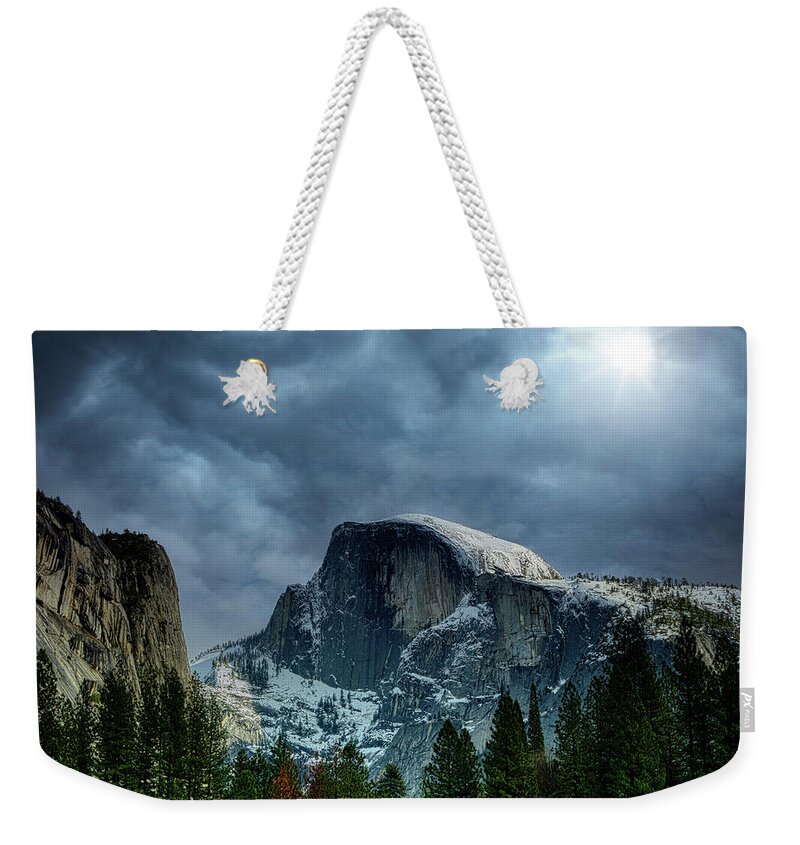 Landscape Weekender Tote Bag featuring the photograph Winter Storm Under The Sun by Romeo Victor