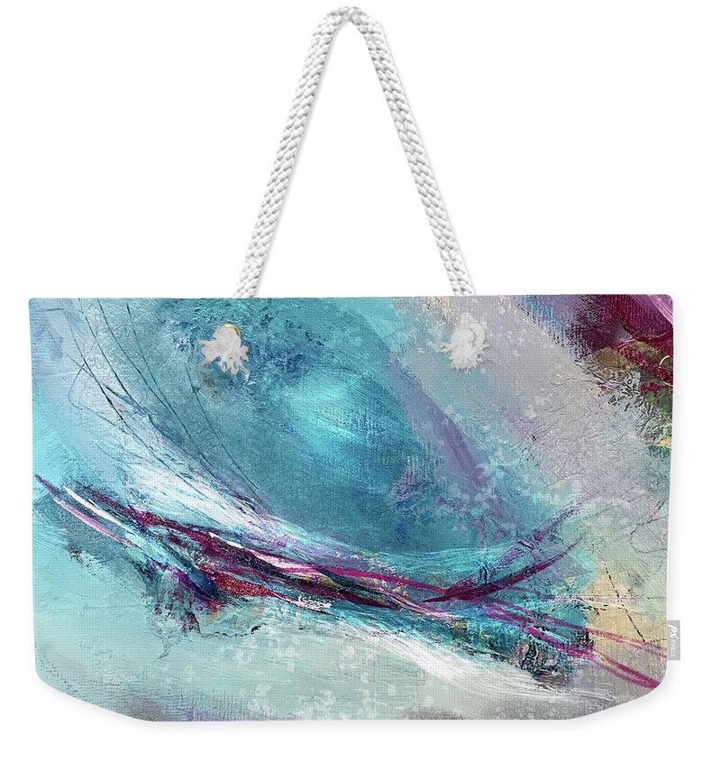 Symbols Weekender Tote Bag featuring the painting Winter's Caress by Diane Maley