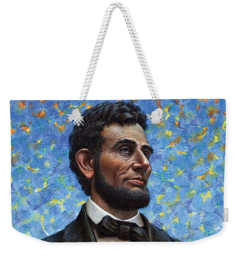 Portrait Weekender Tote Bag featuring the painting With Malice Toward None by Jane Bucci
