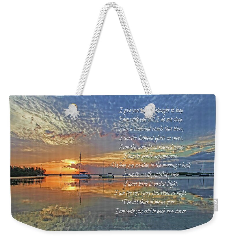 Comfort Weekender Tote Bag featuring the photograph With You Still by HH Photography of Florida