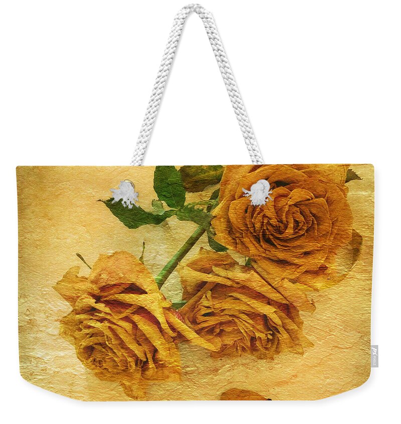 Flowers Weekender Tote Bag featuring the photograph Withering Roses by Barbara Zahno
