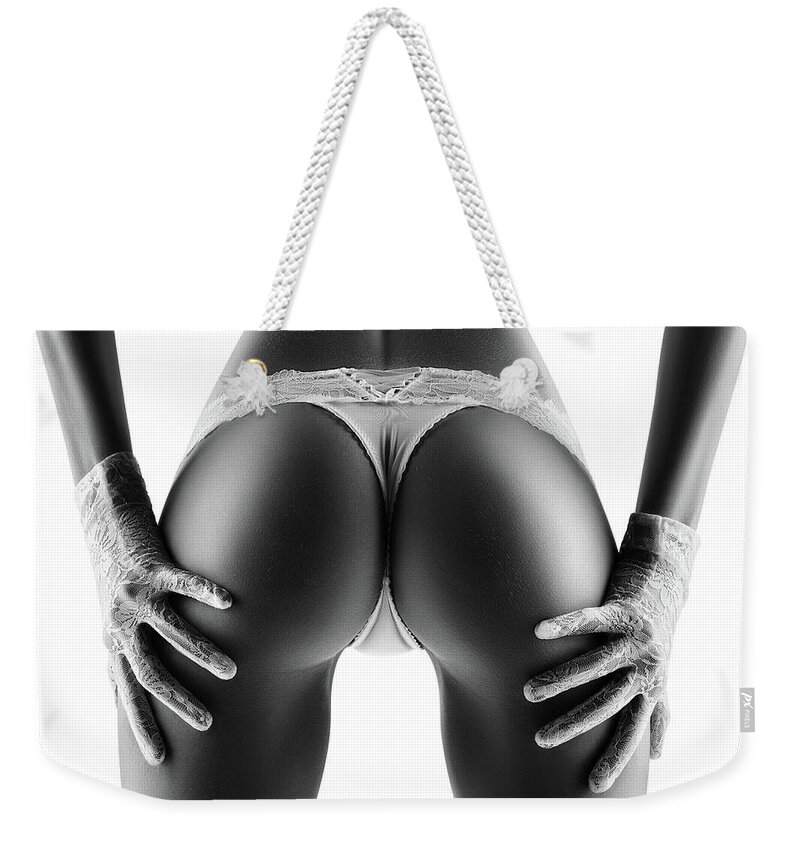 Woman in pantie closeup 4 Weekender Tote Bag by Johan Swanepoel - Pixels