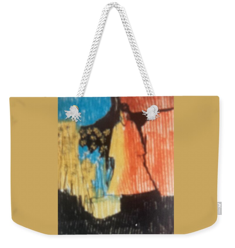 Woman Weekender Tote Bag featuring the painting Woman Walking by Judith Redman