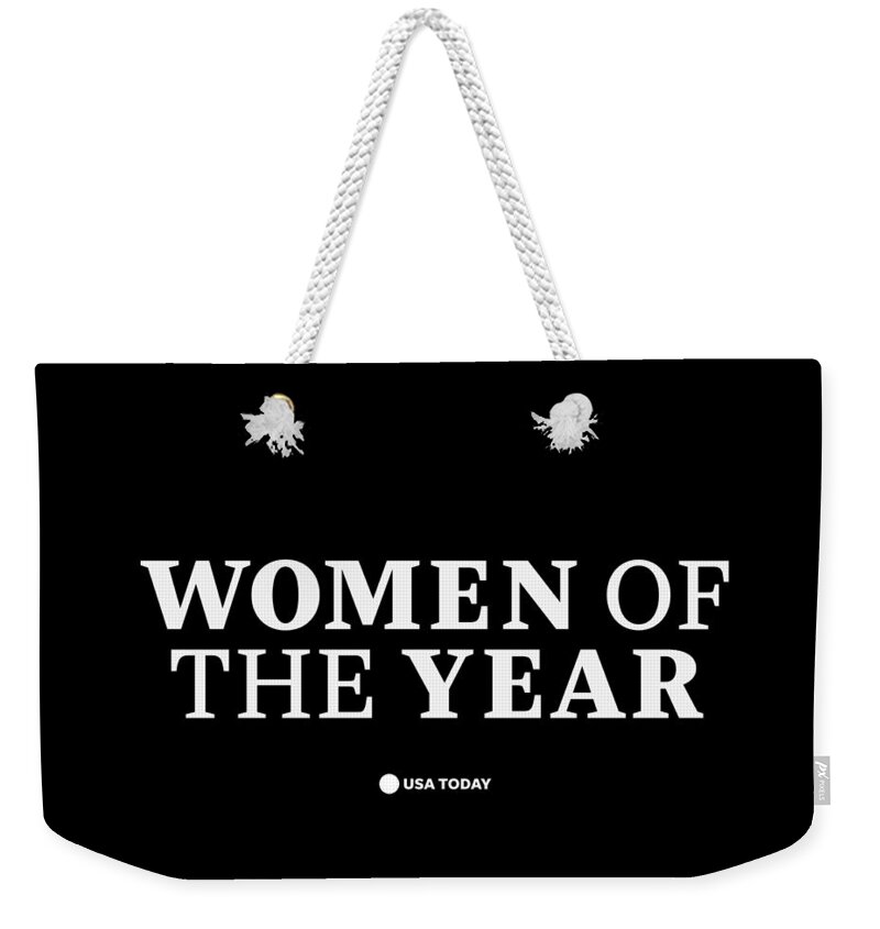 Usa Today Weekender Tote Bag featuring the digital art Women of the Year White Logo by Gannett Co
