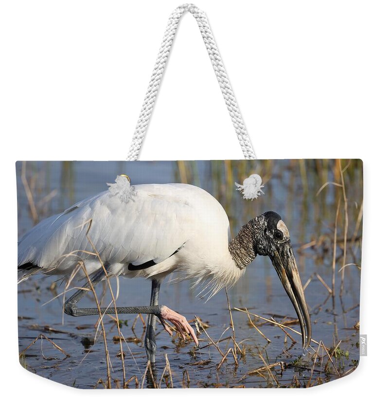 Wood Storks Weekender Tote Bag featuring the photograph Wood stork by Mingming Jiang