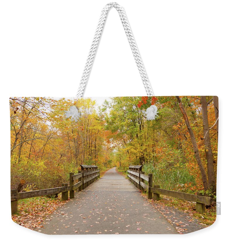 Bridge Weekender Tote Bag featuring the photograph Wooden Bridge_8020 by Rocco Leone