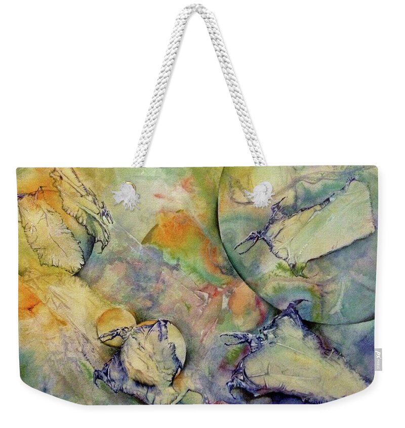 Symbolic Weekender Tote Bag featuring the painting World Domination by Mr Dill