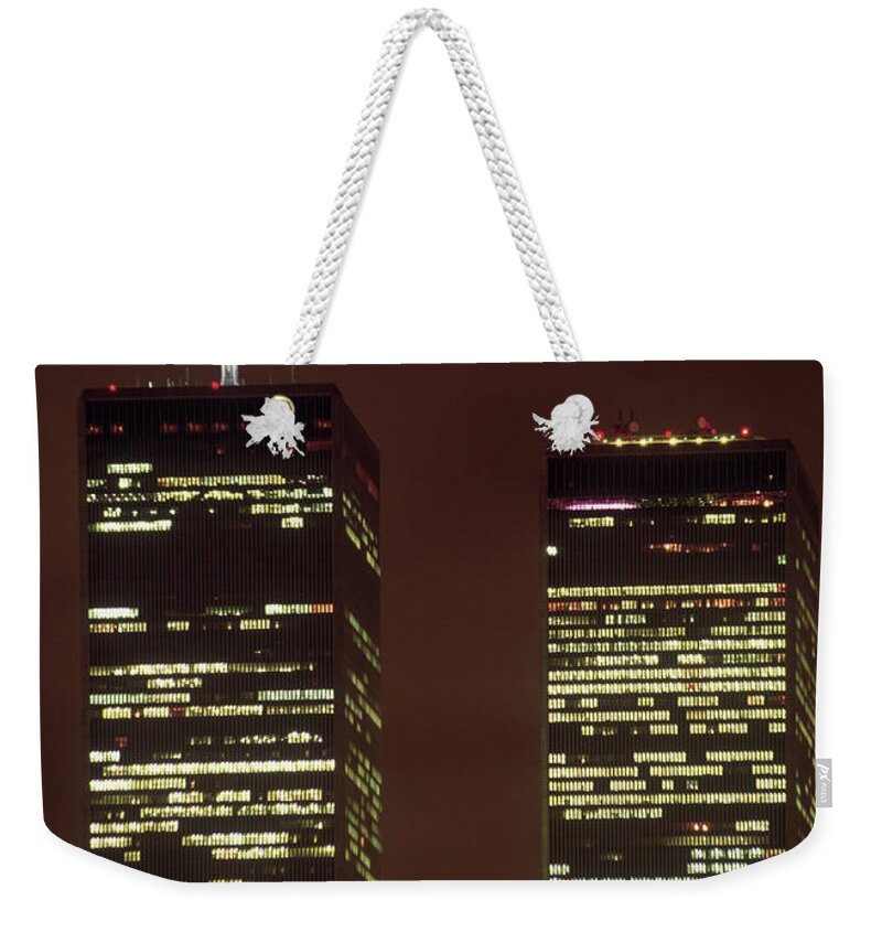 Twin Towers - Manhattan Weekender Tote Bag featuring the photograph World_Trade_Center-5 by Juan Silva