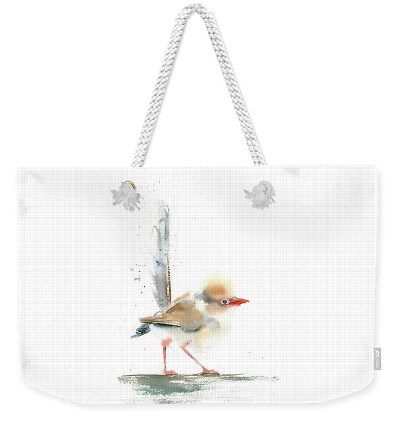 Wren Weekender Tote Bag featuring the painting Wren by Paintis Passion