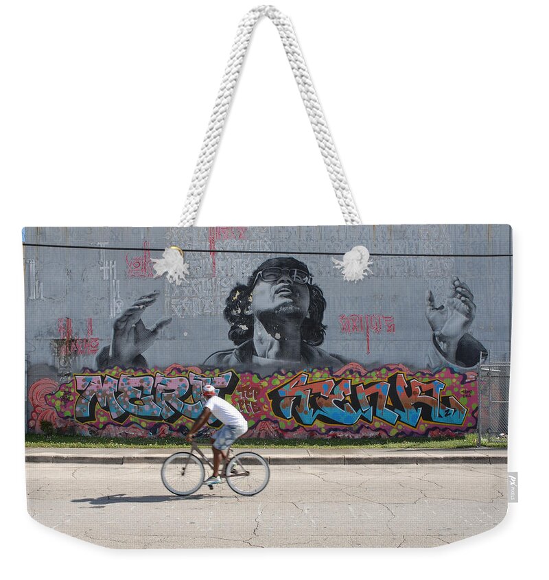 Graffiti Weekender Tote Bag featuring the photograph In These Arms - Wynwood Art District, Miami, Florida by Earth And Spirit