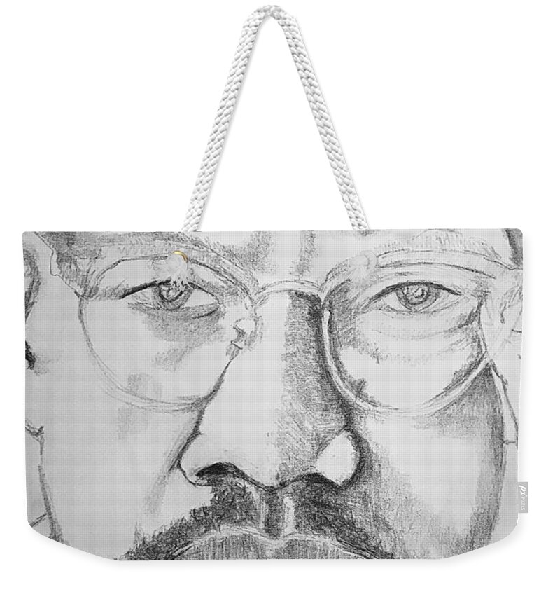  Weekender Tote Bag featuring the drawing X by Angie ONeal