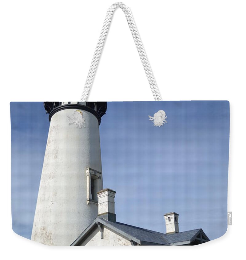 Oregon Weekender Tote Bag featuring the photograph Yaquina Bay by Mary Rogers