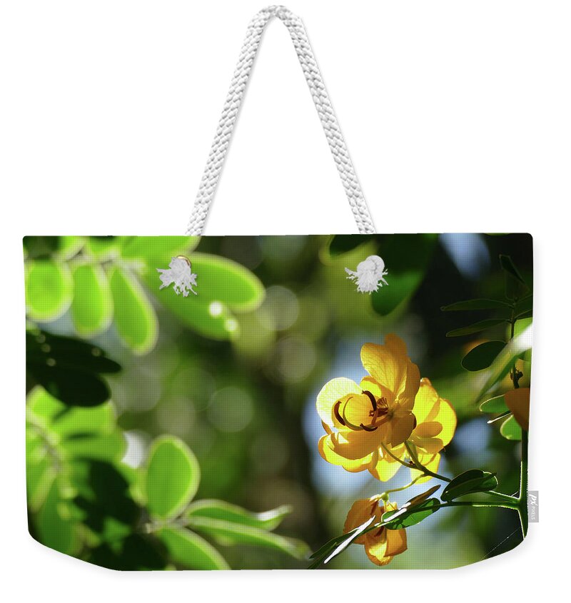 Flowers Weekender Tote Bag featuring the photograph Yellow Brightness by Maryse Jansen
