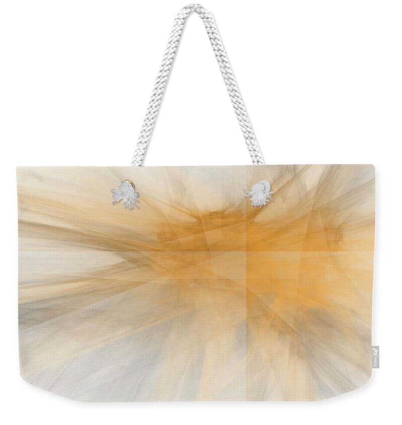 Rick Drent Weekender Tote Bag featuring the digital art Yellow Chrystalene by Rick Drent