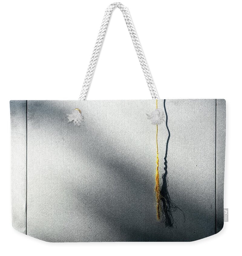 Yellow Cord Weekender Tote Bag featuring the photograph Yellow Cord by Sharon Popek