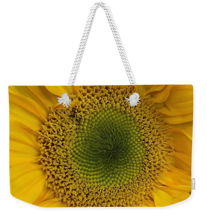 Sunflower Weekender Tote Bag featuring the photograph Yellow Sunflower by Lisa Pearlman