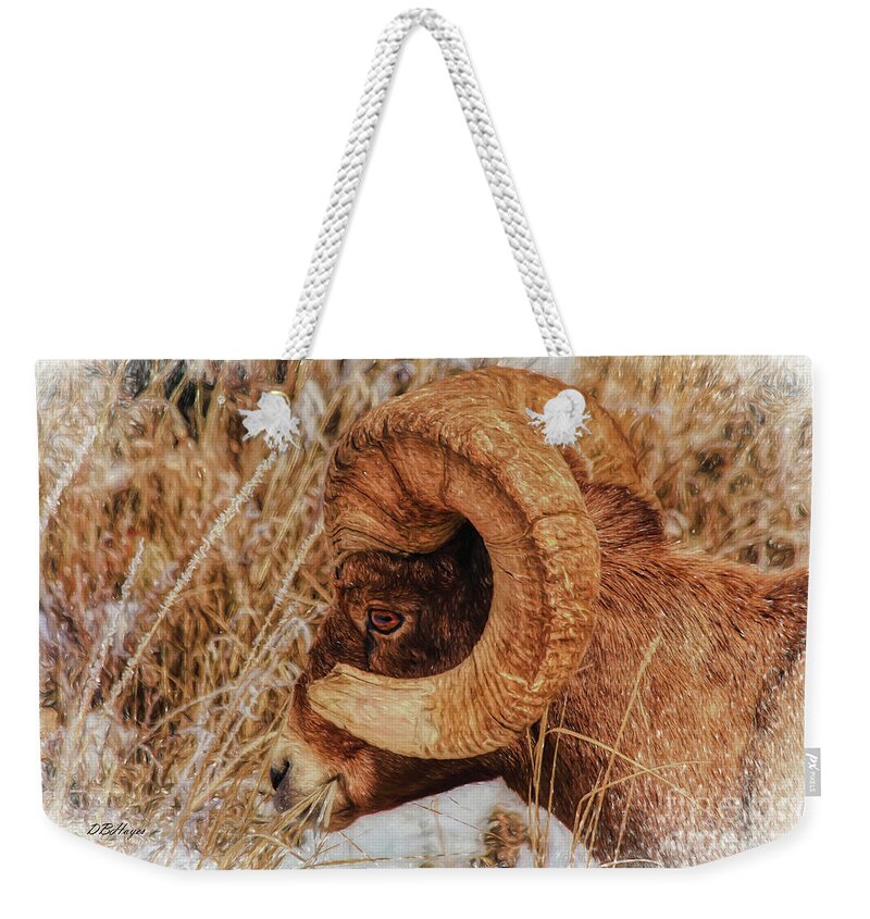 Wildlife Weekender Tote Bag featuring the mixed media Yellowstone Wildlife Artistry by DB Hayes