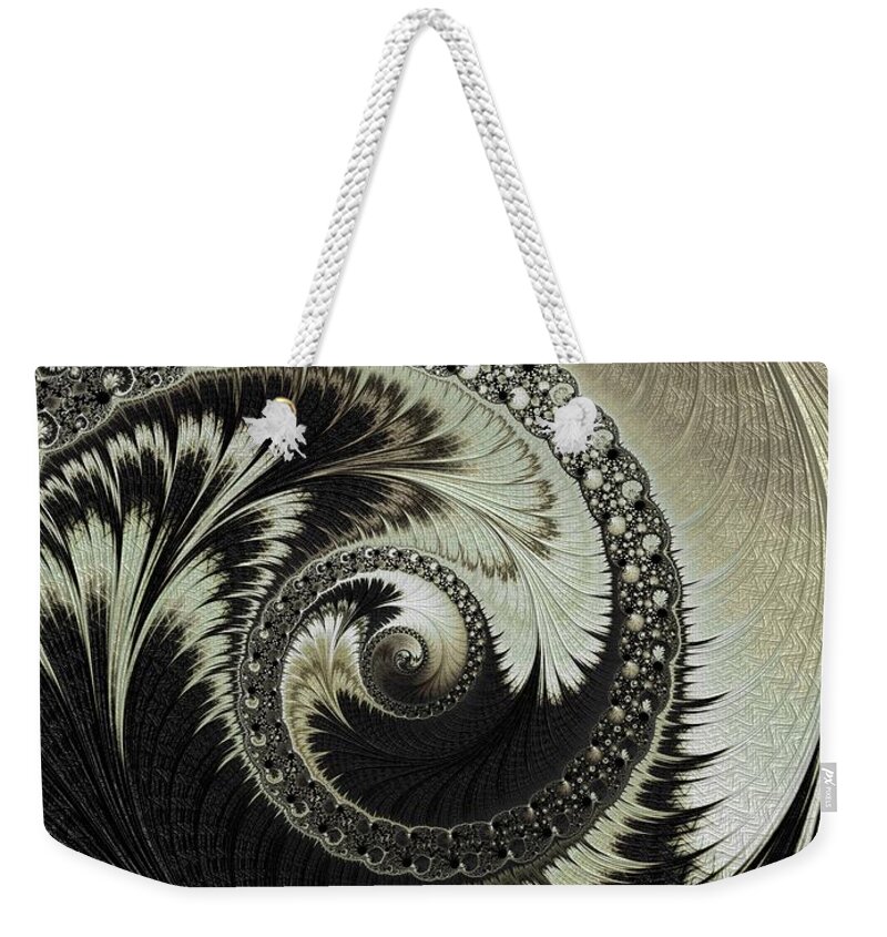 Yin And Yang Weekender Tote Bag featuring the digital art Yin and Yang #2 by Mary Ann Benoit