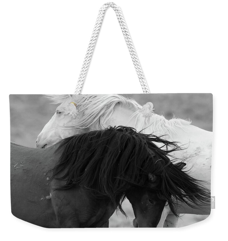 Wild Horses Weekender Tote Bag featuring the photograph Yin and Yang by Mary Hone